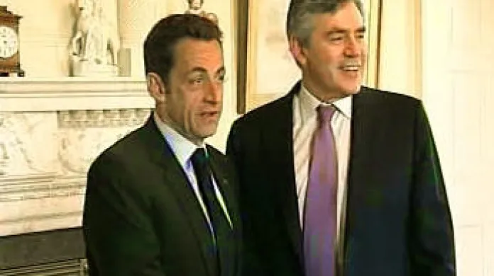 Nicolas Sarkozy a Gordon Brown