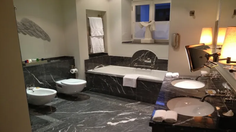 Sgrafitová koupelna