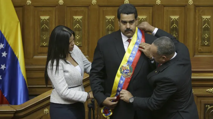 Nicólas Maduro během inaugurace