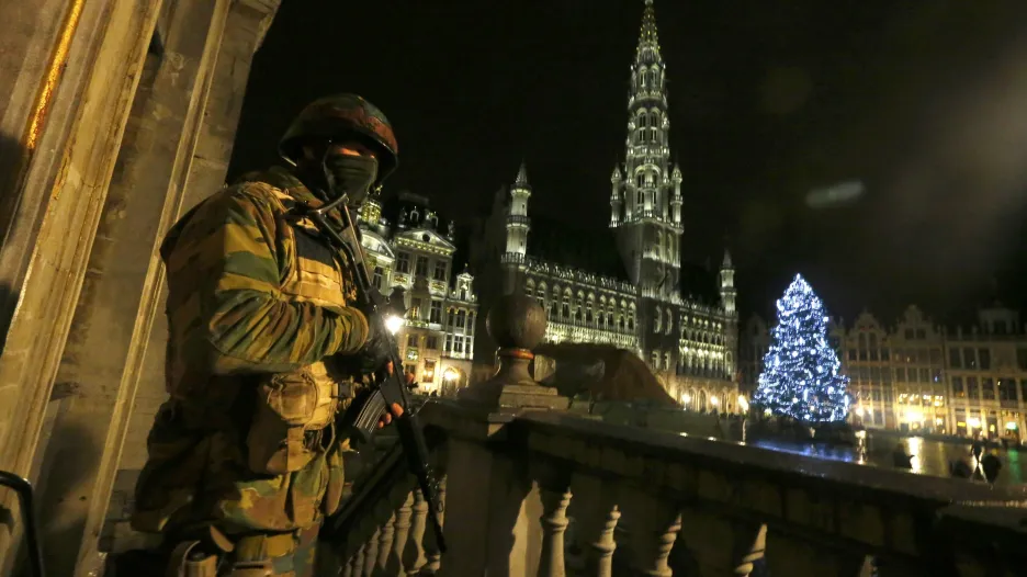 Belgický voják v Bruselu