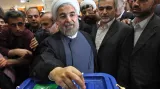 Hasan Rouhání u volební urny