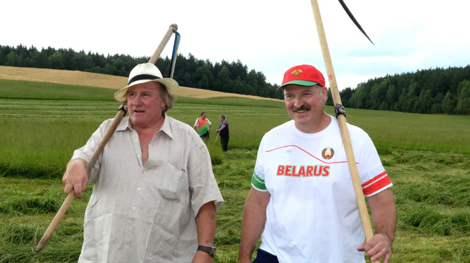 Gérard Depardieu a Alexandr Lukašenko