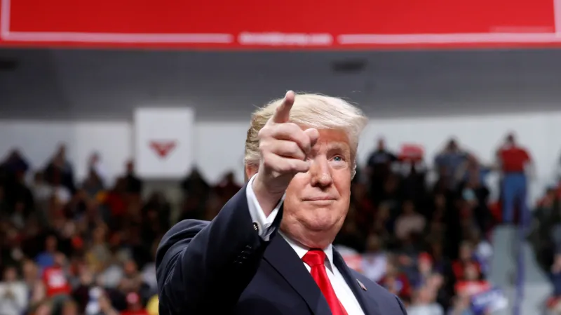 Donald Trump na mítinku