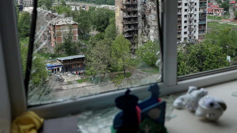 Pohled na Pokrovsk z letošního května