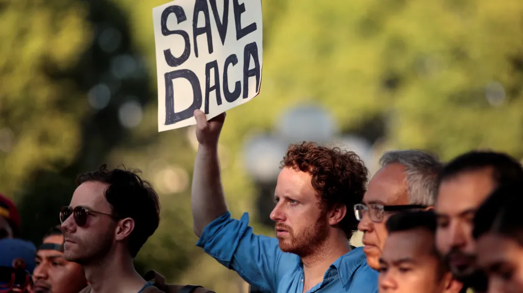 Protest proti zrušení vízového programu pro dětské imigranty