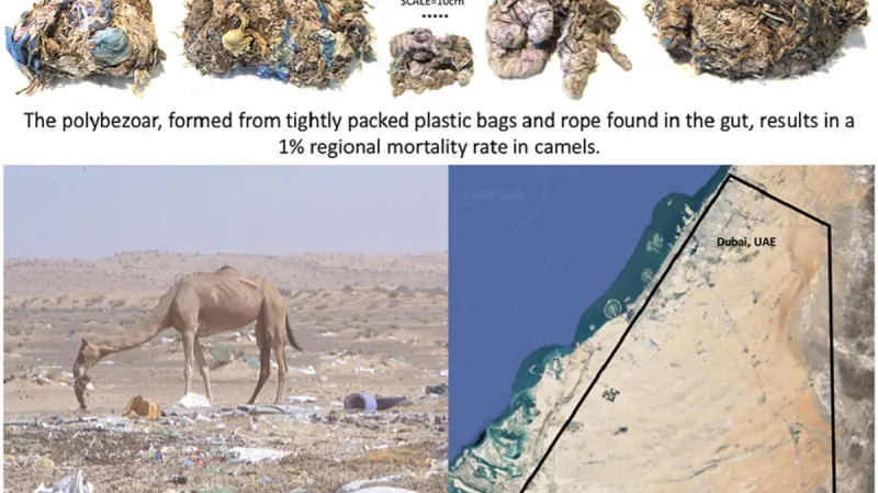 Obsah žaludku velbloudů