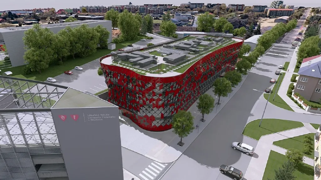 Vizualizace nové budovy Univerzity Palackého v Olomouci
