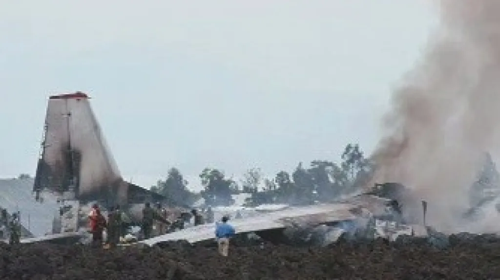 Zřícené letadlo v Kongu