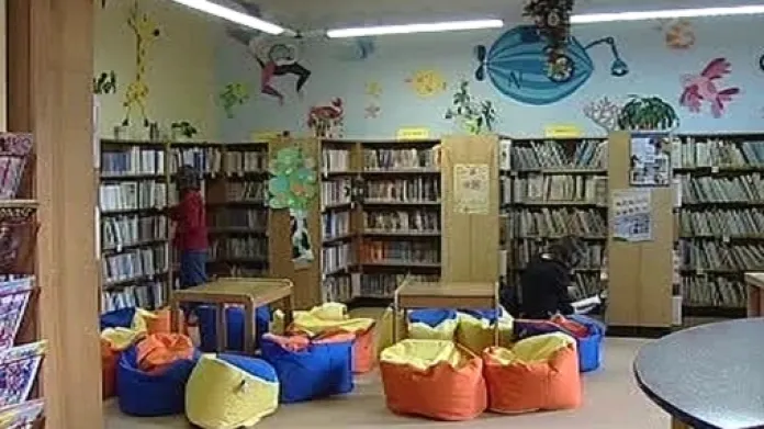 Interiér písecké knihovny