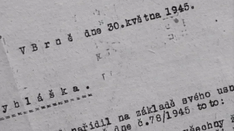 Vyhláška nařídila odsun německých obyvatel