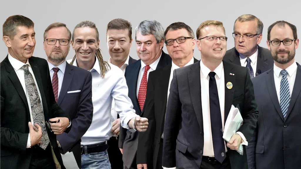 Lídři stran, které se dostaly do poslanecké sněmovny ve volbách 2017