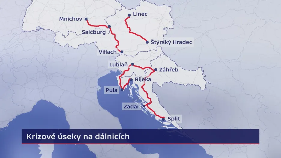 Krizové úseky na dálnicích