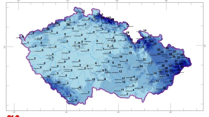 Na Velikonoční pondělí 1. dubna 2013 ležela hlavně na Moravě a ve Slezsku vysoká sněhová pokrývka i v nížinách