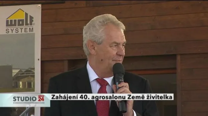 Projev Miloše Zemana k zahájení Země živitelky