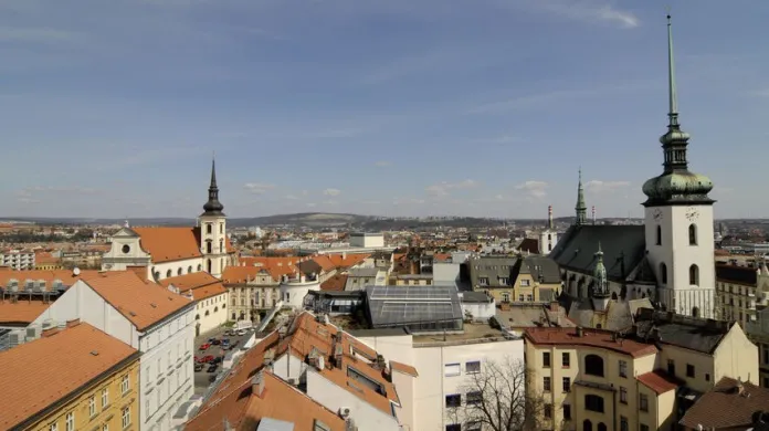 Pohled z hotelu Avion na Brno