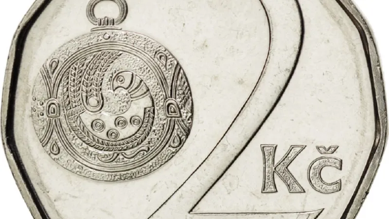 Dvoukoruna s obrázkem gombíku