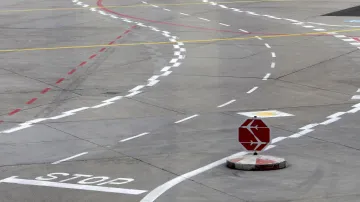 Osiřelá plocha frankfurtského letiště