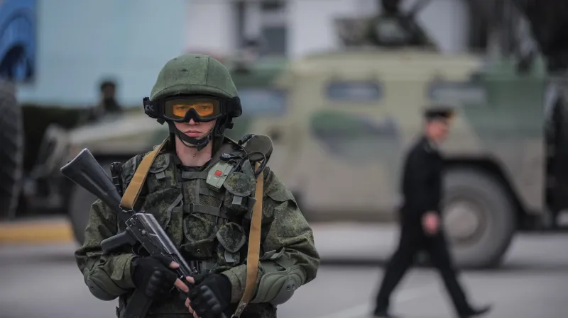 Ozbrojenci na předměstí Sevastopolu