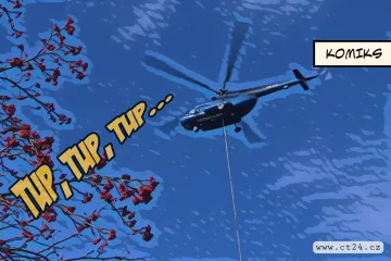 S vykácenými stromy v nepřístupném terénu na Broumovsku musí pomáhat i vrtulník