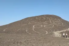 Vědci našli nový geoglyf na planině Nazca. Je to obří kočka