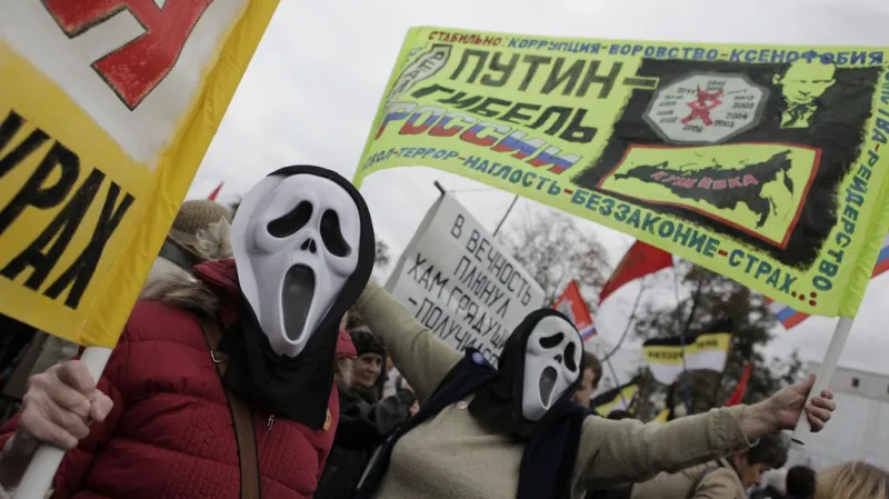 Demonstrace proti Putinovi