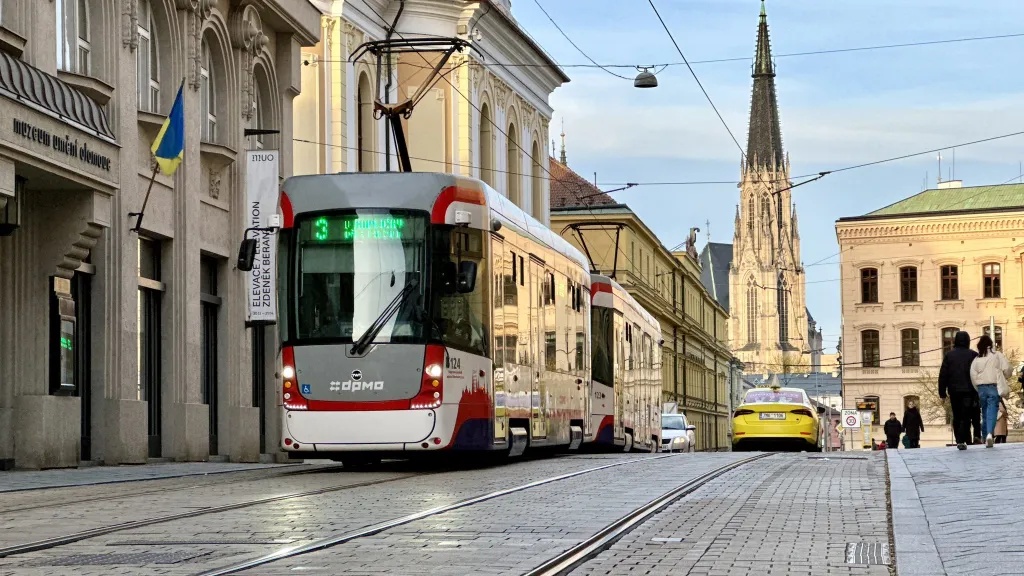 Tramvaj v centru Olomouce