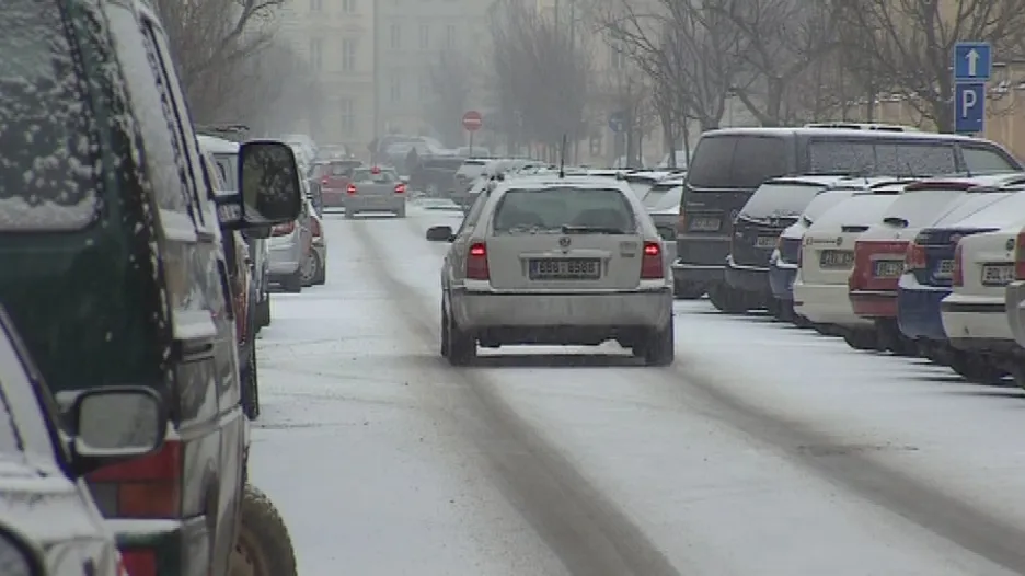 Sníh v ulicích Brna