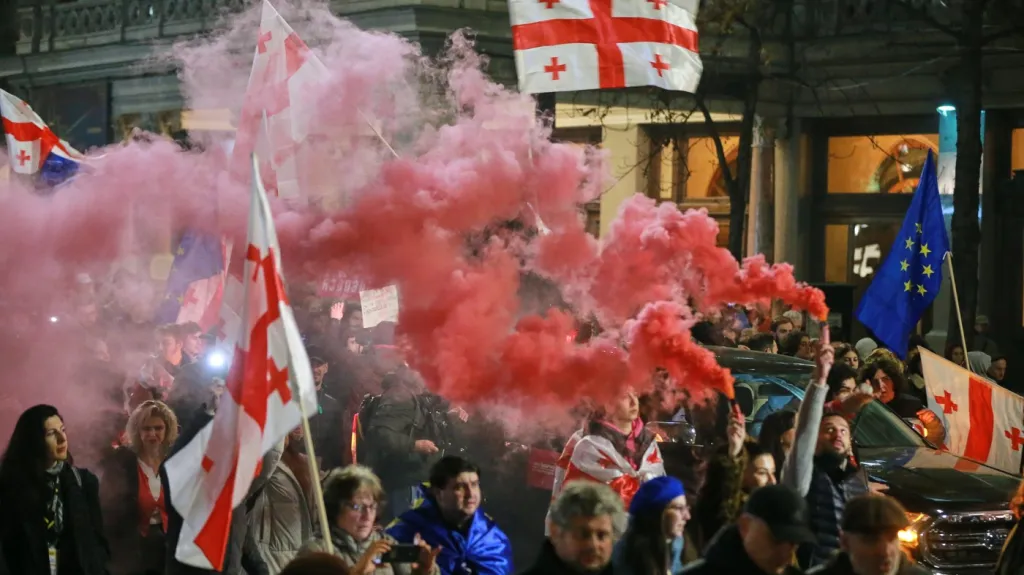 Demonstrace v gruzínském Tbilisi (28. listopadu 2025)