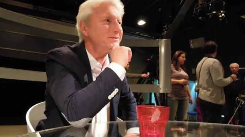 Ladislav Špaček při natáčení