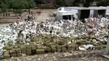 Mexická armáda likviduje zabavené drogy