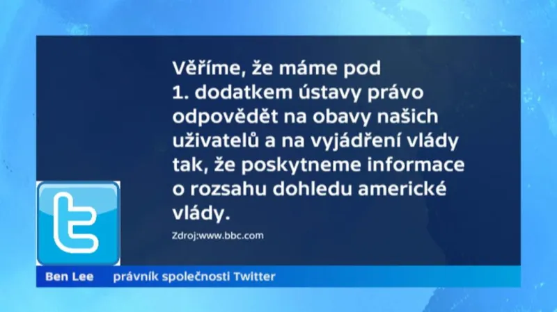 Vyjádření právníka společnosti Twitter