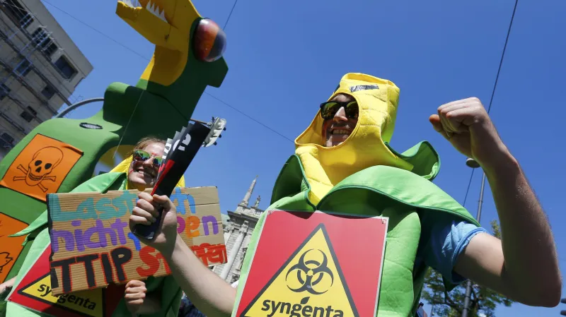 Demonstrace proti summitu G7 v Mnichově