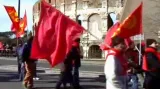 Demonstrace italských odborářů