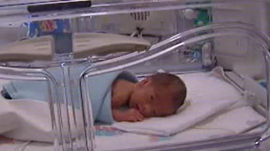 Novorozenec v inkubátoru