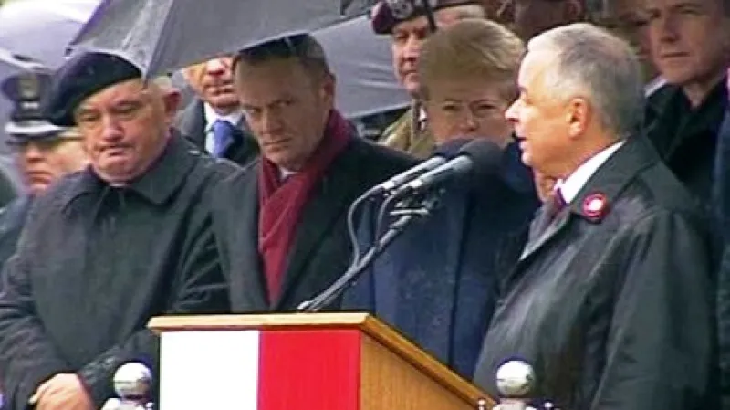 Donald Tusk a Lech Kaczyński