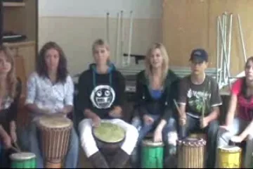 Bubnování studentů Gymnázia Frýdlant