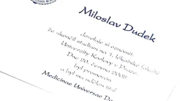 Falešné oznámení Miloslava Dudka