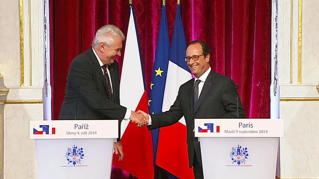 Miloš Zeman a Francois Hollande