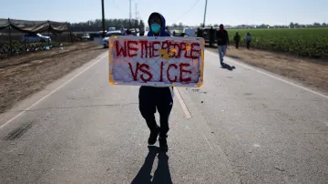 Protest proti razii ICE v Camarillu