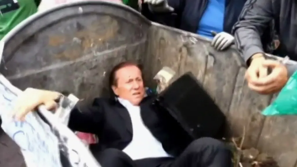 Poslanec Vitalij Žuravskyj skončil v popelnici