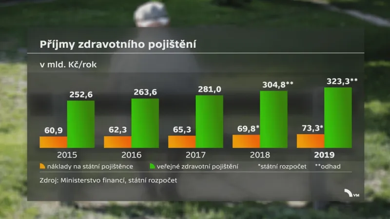 Struktura příjmů zdravotního pojištění