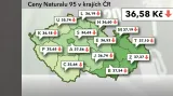 Ceny Naturalu 95 v ČR k 8. listopadu 2012