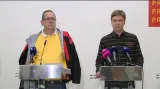 Tisková konference Tomáše Hudečka a Jiřího Vávry