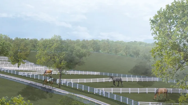 Vizualizace jezdeckého areálu