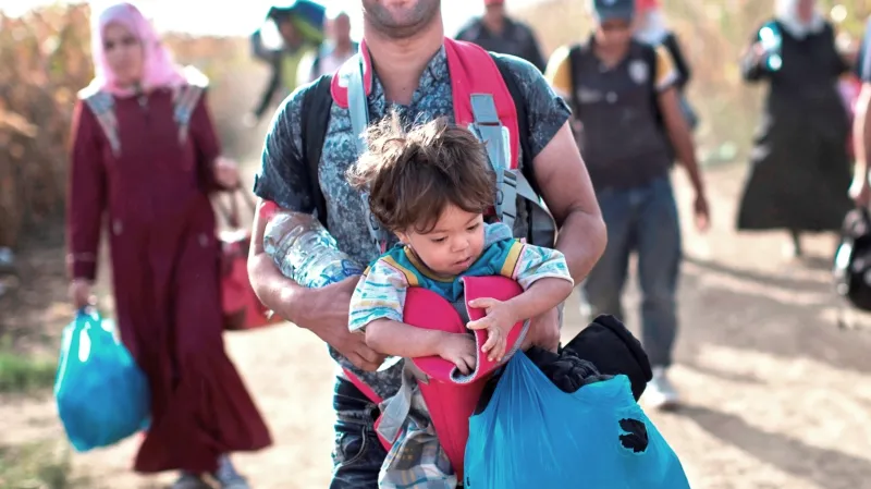 Migranti na chorvatsko-srbském pomezí