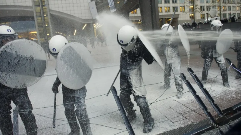 Protest zemědělců v Bruselu