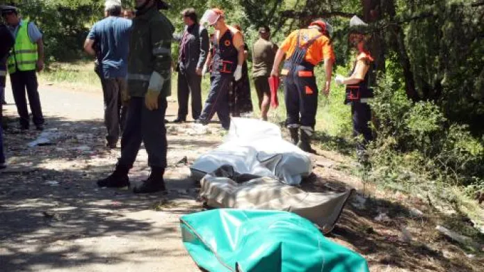 Oběti nehody autobusu v Bulharsku