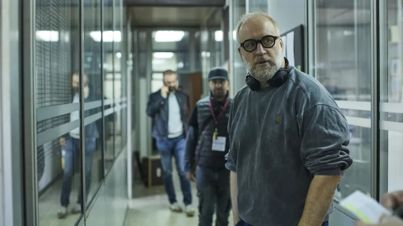 Peter Bebjak při natáčení minisérie Vedlejší produkt