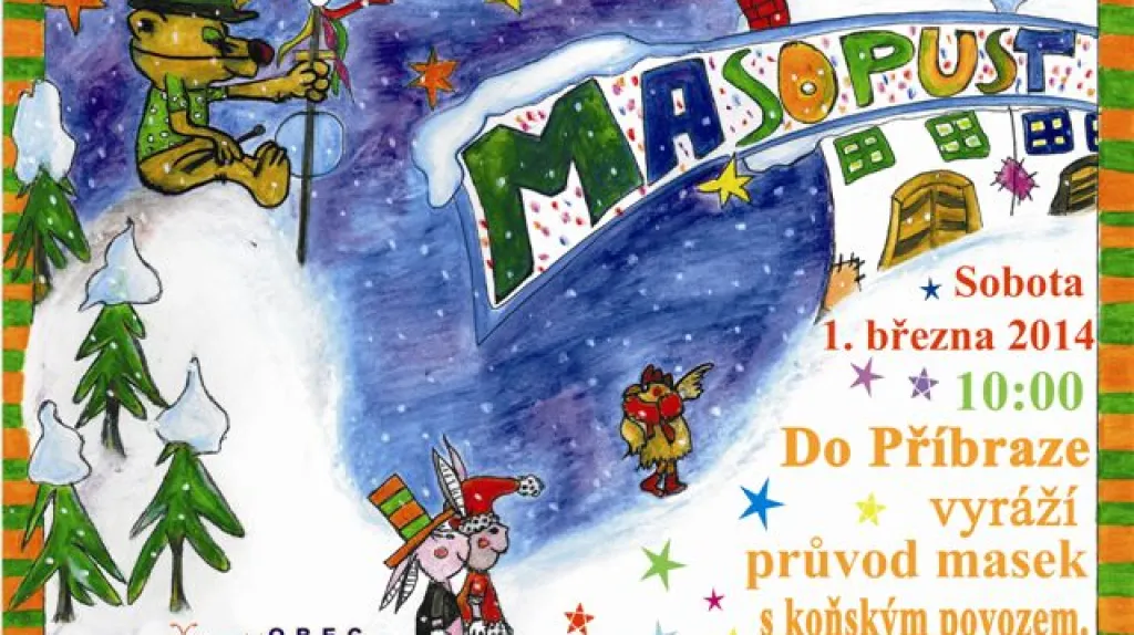 Příbraz - masopust - plakát