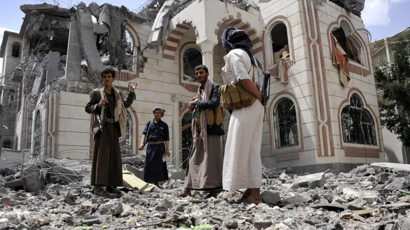 Následky bojů v Jemenu